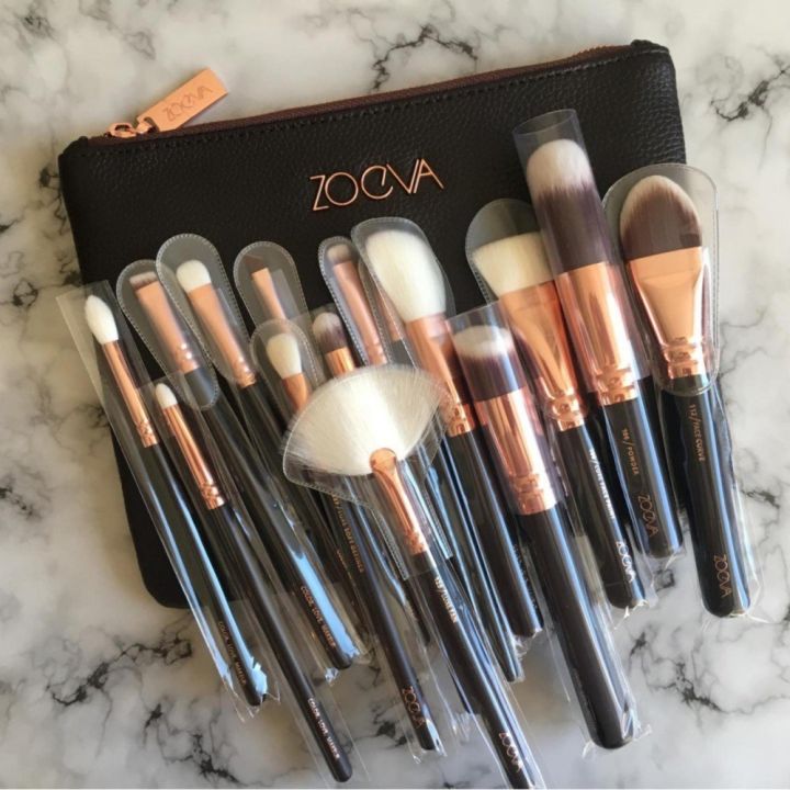 Zoeva 15 Piece Makeup Brushes With Pouch top quality