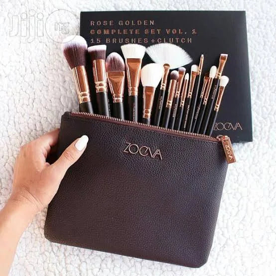 Zoeva 15 Piece Makeup Brushes With Pouch top quality