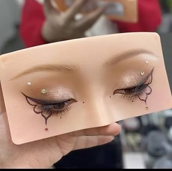 Eyes Makeup Dummy for Makeup Practice Board Reusable Bionic Skin Silicone Mold Face Eye Shadow