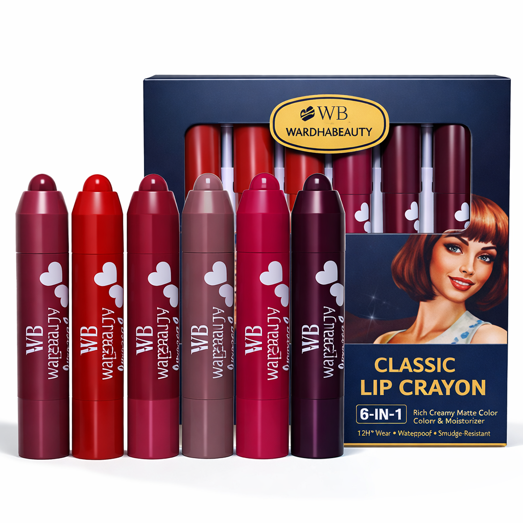 WardaBeauty Classic Lip Crayon – Pack of 6