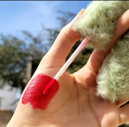 Cute Fur Lip Gloss 6Pcs Set 💋✨