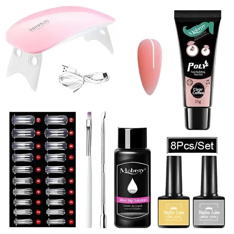 8 pcs Poly Nail Gel Set – Nail Extension Gel Kit
