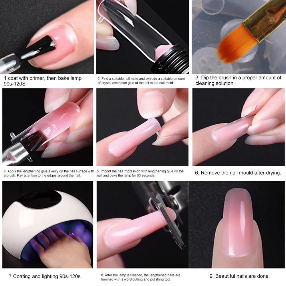 8 pcs Poly Nail Gel Set – Nail Extension Gel Kit