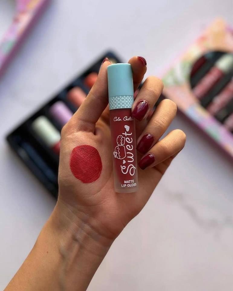 Sweet Cake liquid Matte Liquid Gloss Pack Of 6 | Colour Castel Matte Liquid