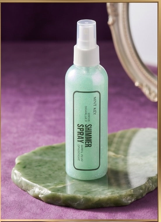 Pink Key Glittering Shimmer Spray – Radiant Glow Mist