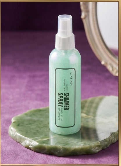 Pink Key Glittering Shimmer Spray – Radiant Glow Mist