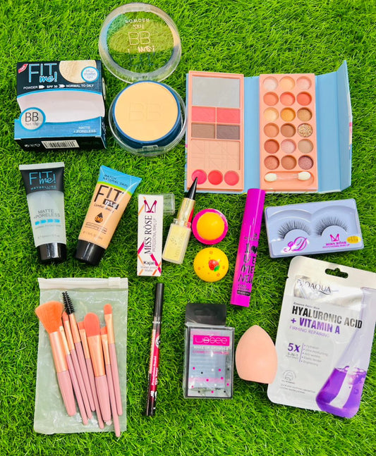 “All-in-One Beauty Deal” – From base to bold liner, everything is included.