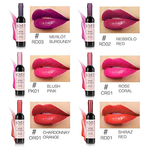 Wine Lip Tint Liquid Lipstick (Pack of 6)