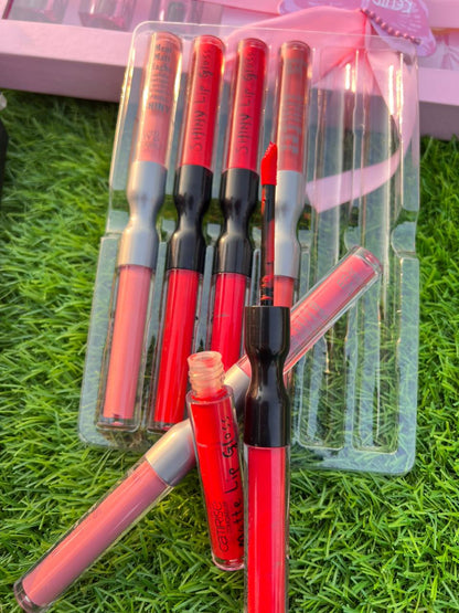 Warda Beauty Shiny & Matte Lipgloss – 6 Pc 2-in-1 Set