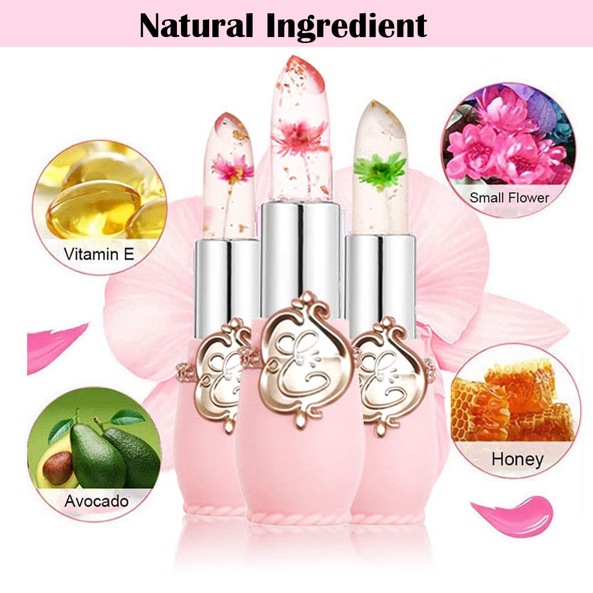 6 Pack Flower Jelly Lipstick 🌸💄✨