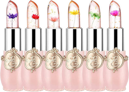 6 Pack Flower Jelly Lipstick 🌸💄✨