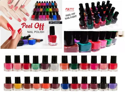 Peel Off Nail Polish Pack of 24