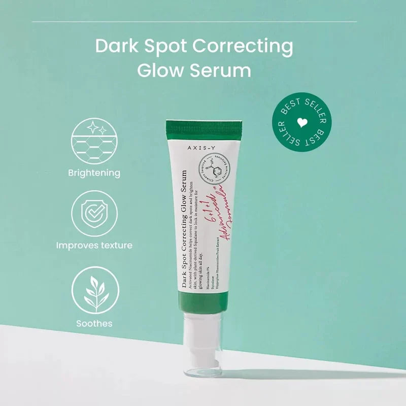 AXIS-Y Dark Spot Correcting Glow Serum 50ml | Niacinamide Brightening Serum for Dark Spots & Uneven Skin Tone
