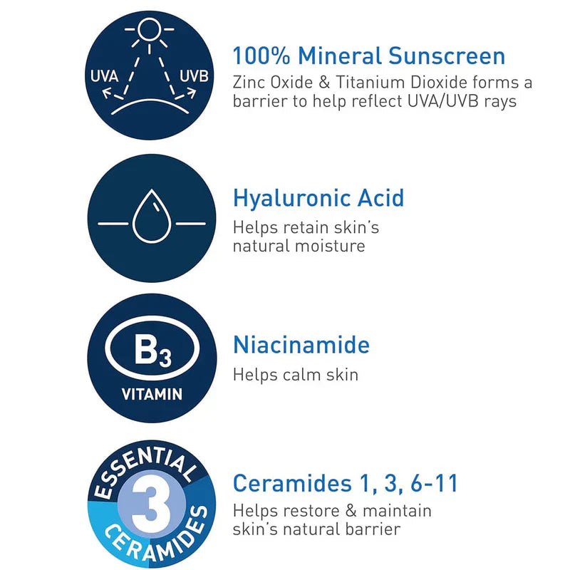 CeraVe Hydrating Mineraln Sunscreen SPF 30 Face Sheer Tint