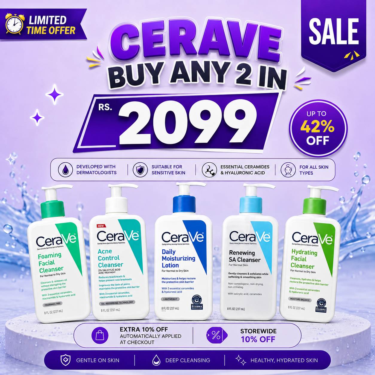 CeraVe Bundle | Any 2 Cleansers or Moisturizers | Limited Time Offer