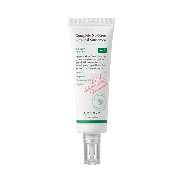 AXIS-Y Complete No-Stress Physical Sunscreen Ver. 3 SPF 50+ PA++++ 50 ml white tube