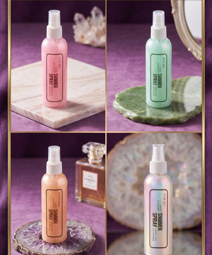 Pink Key Glittering Shimmer Spray – Radiant Glow Mist