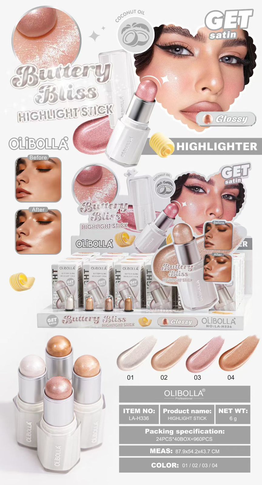 ButterGlow Satin Highlighter Stick – 2 Piece Set
