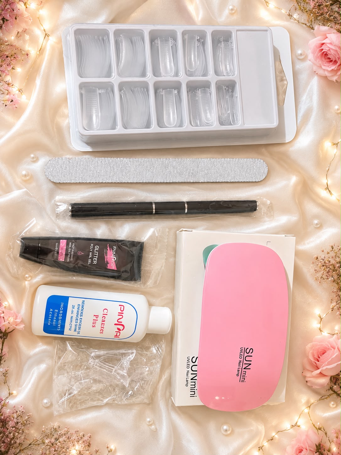 NEW 7-Piece Poly Gel Nail Extension Kit – Complete DIY Nail Art Set