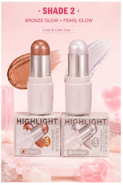 ButterGlow Satin Highlighter Stick – 2 Piece Set