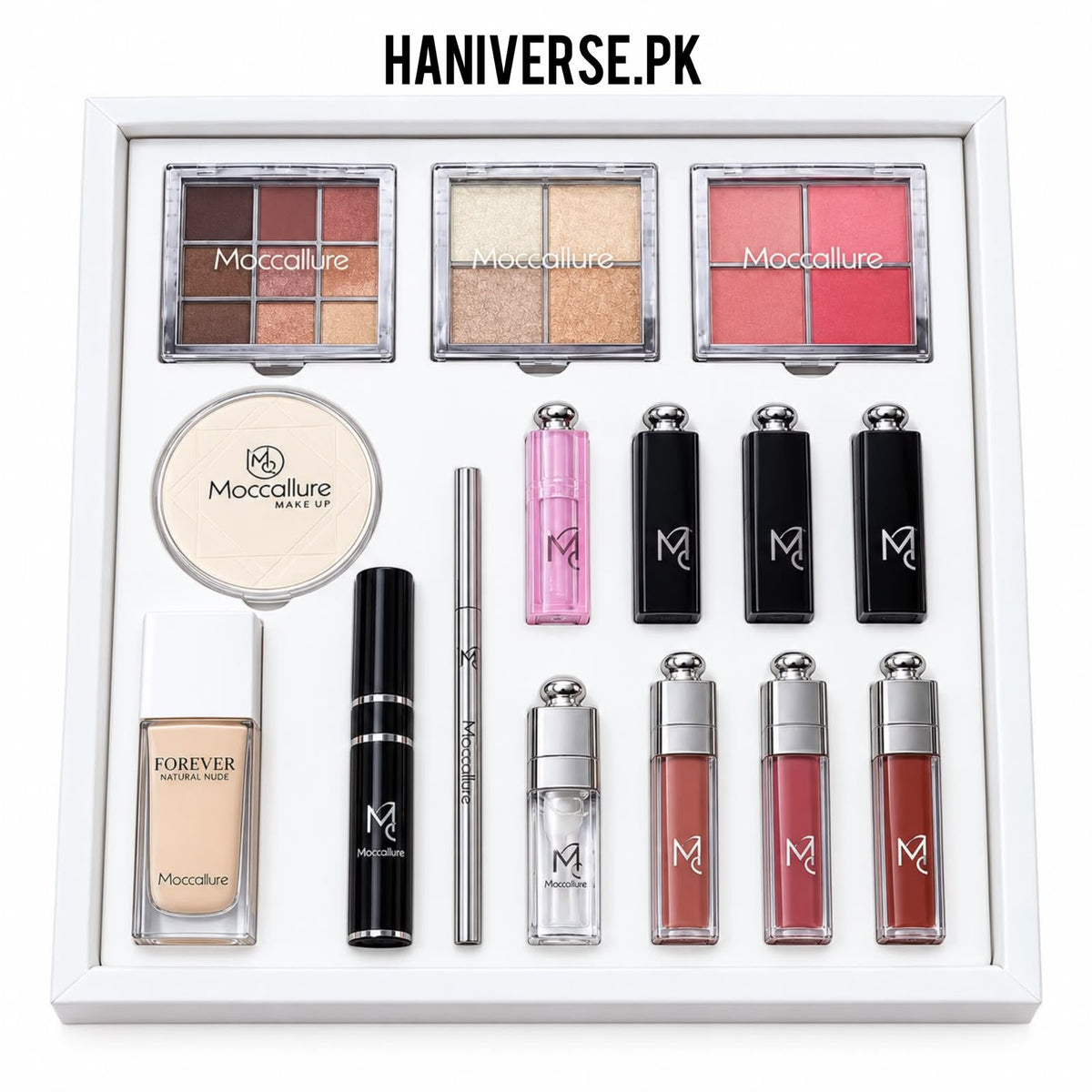 Moccallure Makeup Kit – White Box 15-Piece Set