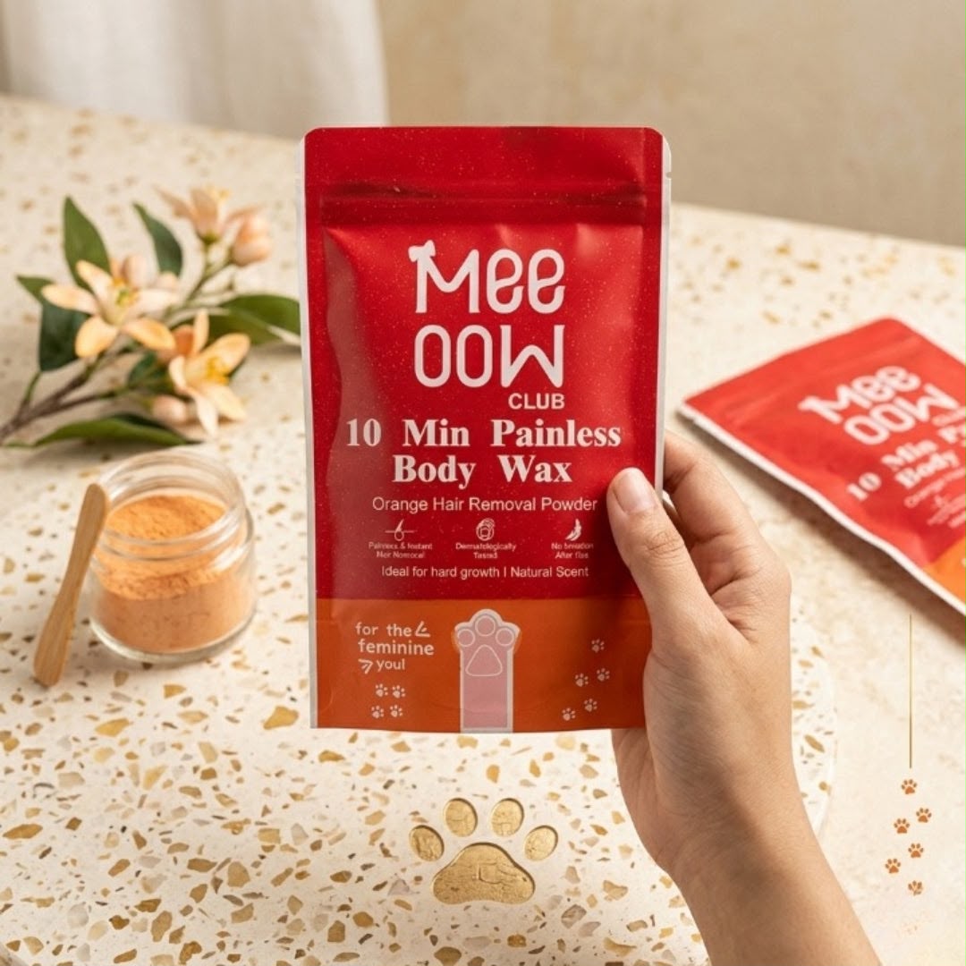 Meow Club 10-Min Painless Body Wax Powder with Spoon - 100g