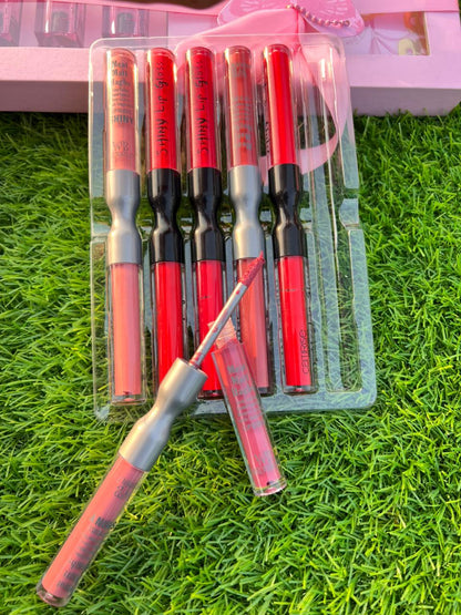 Warda Beauty Shiny & Matte Lipgloss – 6 Pc 2-in-1 Set