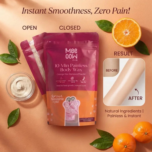Meow Club 10-Min Painless Body Wax Powder with Spoon - 100g
