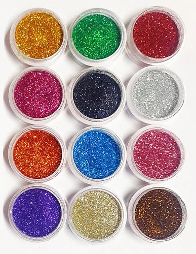 12 Pcs Multicolor Glitter Eyeshadow Palette